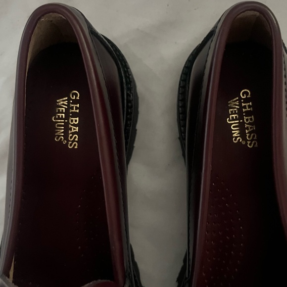 G.H. Bass WEEJUNS WOMENS WINE LEATHER Slip-On Loafers SHOES 7.5 $185 - Picture 13 of 15